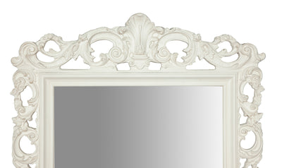 Biscottini SPECCHIERA DA PARETE IN LEGNO FINITURA BIANCA ANTICATA MADE IN ITALY realizzata