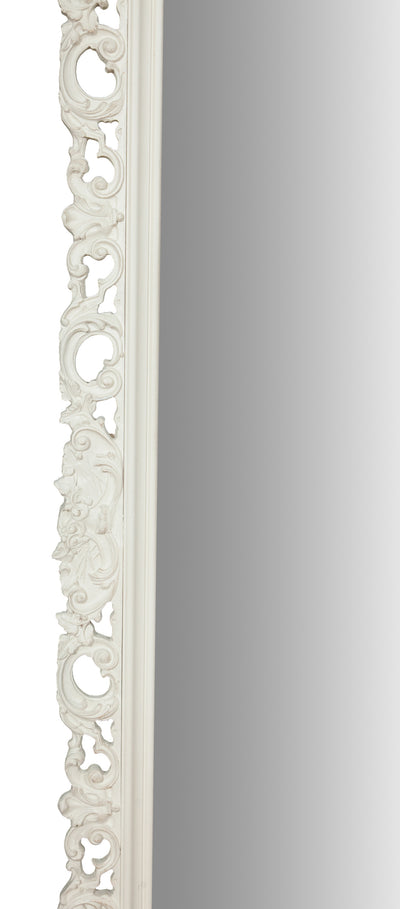 Biscottini SPECCHIERA DA PARETE IN LEGNO FINITURA BIANCA ANTICATA MADE IN ITALY realizzata