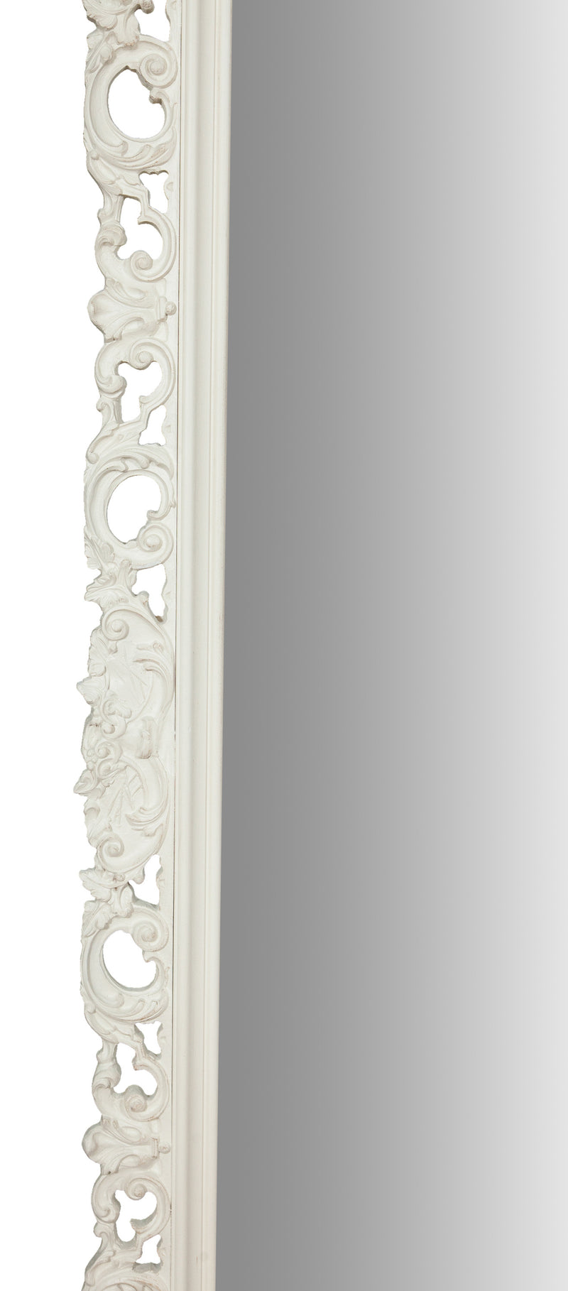 Biscottini SPECCHIERA DA PARETE IN LEGNO FINITURA BIANCA ANTICATA MADE IN ITALY realizzata