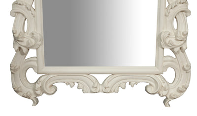 Biscottini SPECCHIERA DA PARETE IN LEGNO FINITURA BIANCA ANTICATA MADE IN ITALY realizzata