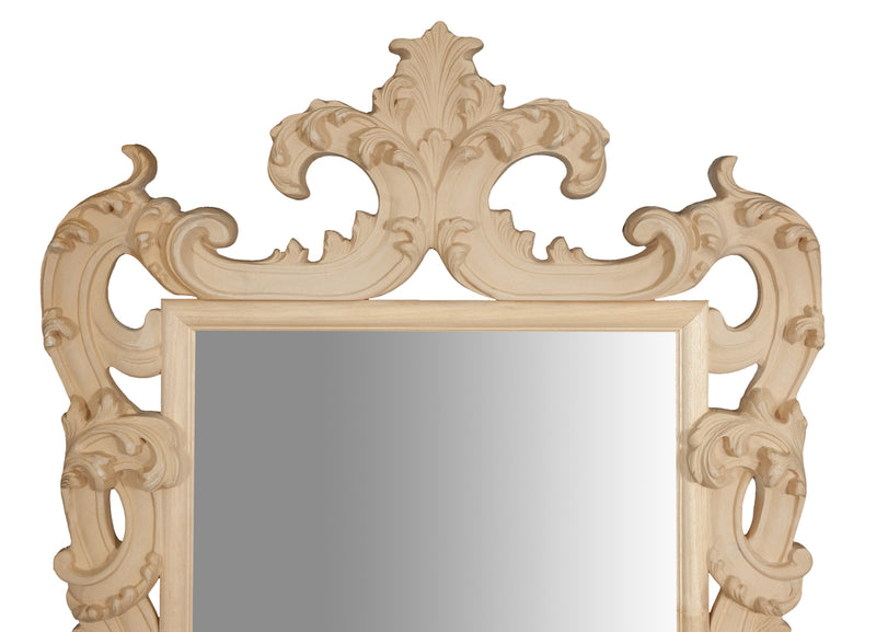 Biscottini SPECCHIERA DA PARETE IN LEGNO FINITURA GREZZA MADE IN ITALY realizzata Offerta