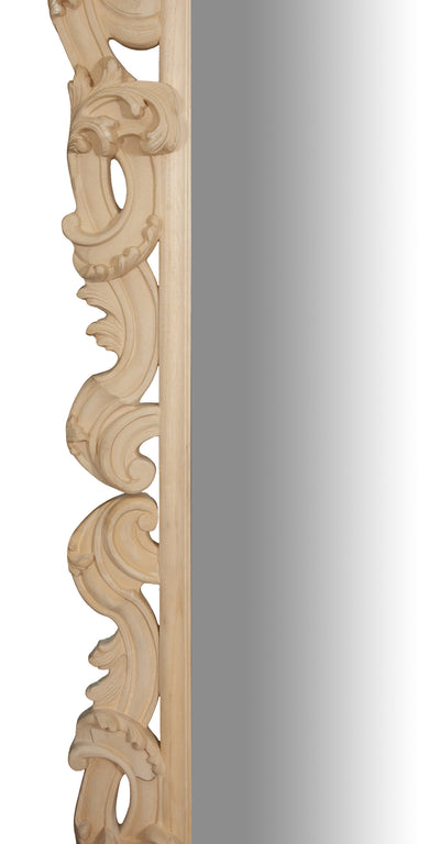 Biscottini SPECCHIERA DA PARETE IN LEGNO FINITURA GREZZA MADE IN ITALY realizzata Offerta