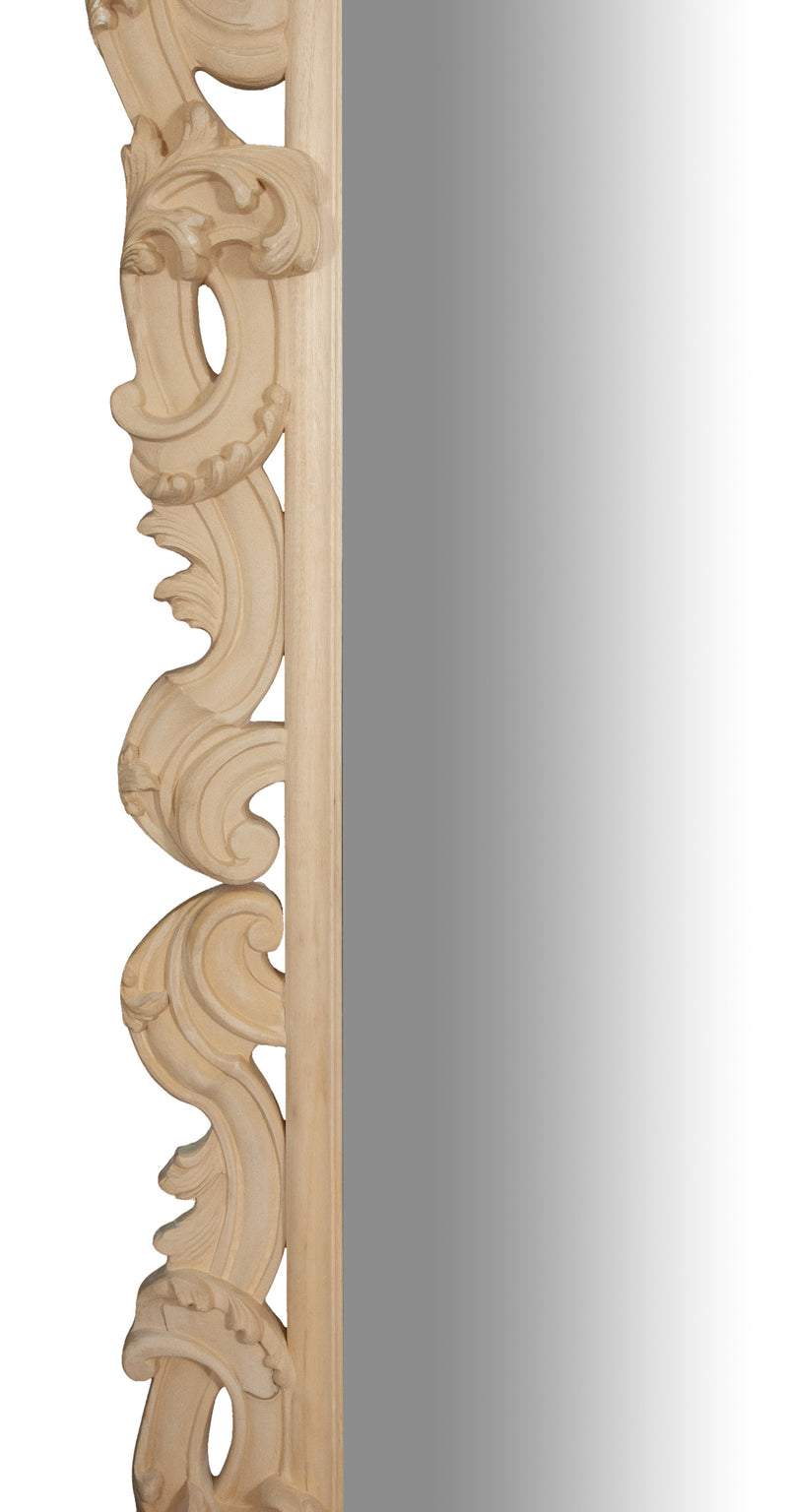 Biscottini SPECCHIERA DA PARETE IN LEGNO FINITURA GREZZA MADE IN ITALY realizzata Offerta