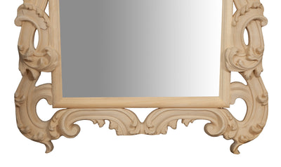 Biscottini SPECCHIERA DA PARETE IN LEGNO FINITURA GREZZA MADE IN ITALY realizzata Offerta