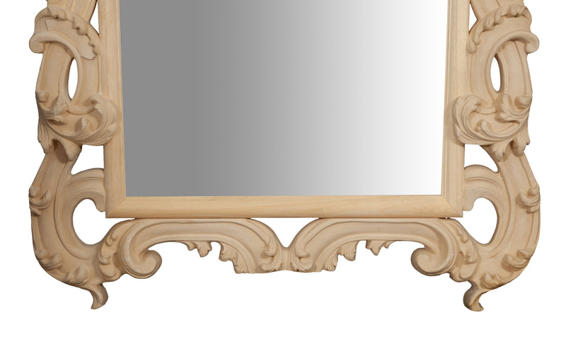 Biscottini SPECCHIERA DA PARETE IN LEGNO FINITURA GREZZA MADE IN ITALY realizzata Offerta