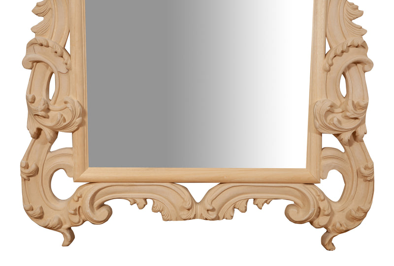 Biscottini SPECCHIERA DA PARETE IN LEGNO FINITURA GREZZA MADE IN ITALY realizzata Offerta