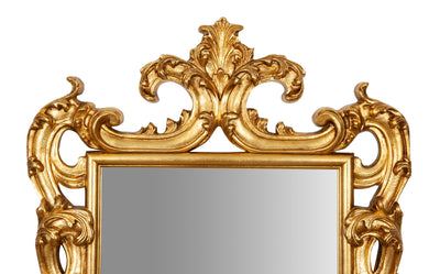 Biscottini SPECCHIERA DA PARETE IN LEGNO FINITURA FOGLIA ORO ANTICATO MADE IN ITALY