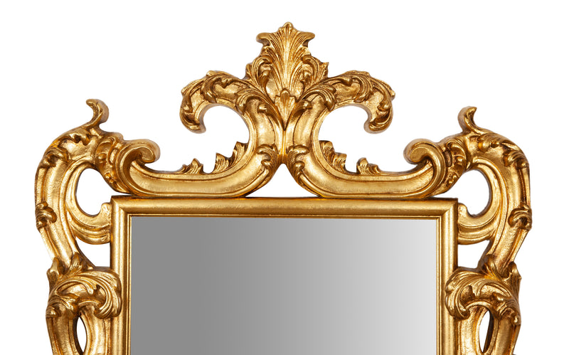 Biscottini SPECCHIERA DA PARETE IN LEGNO FINITURA FOGLIA ORO ANTICATO MADE IN ITALY