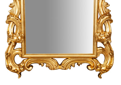 Biscottini SPECCHIERA DA PARETE IN LEGNO FINITURA FOGLIA ORO ANTICATO MADE IN ITALY