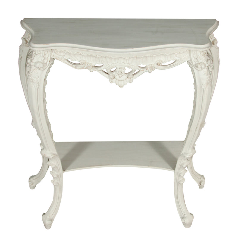 Biscottini CONSOLLE IN LEGNO FINITURA BIANCA ANTICATA MADE IN ITALY dimensioni lunghezza