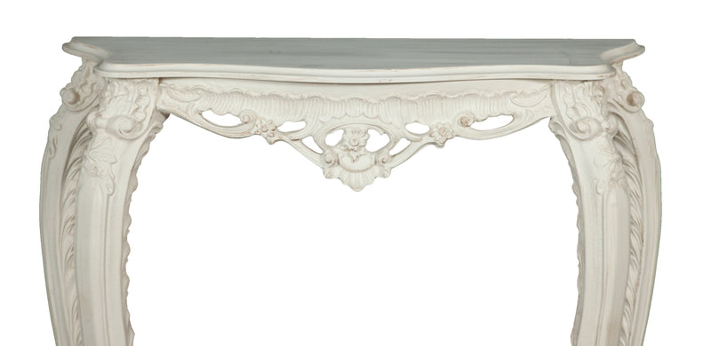 Biscottini CONSOLLE IN LEGNO FINITURA BIANCA ANTICATA MADE IN ITALY dimensioni lunghezza