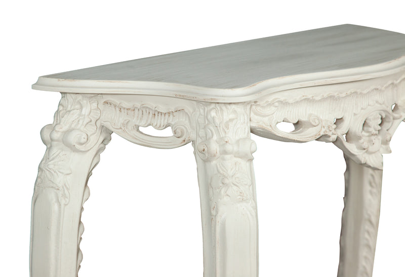 Biscottini CONSOLLE IN LEGNO FINITURA BIANCA ANTICATA MADE IN ITALY dimensioni lunghezza