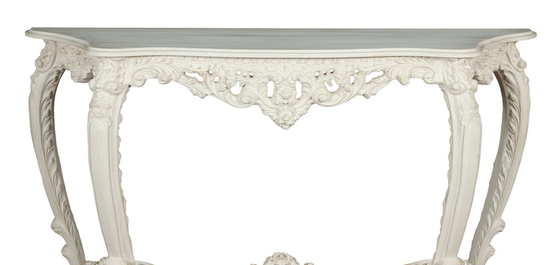 Biscottini CONSOLLE IN LEGNO FINITURA BIANCA ANTICATA MADE IN ITALY dimensioni lunghezza