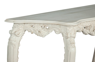 Biscottini CONSOLLE IN LEGNO FINITURA BIANCA ANTICATA MADE IN ITALY dimensioni lunghezza