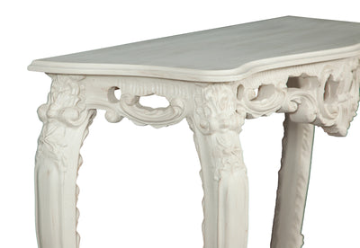 Biscottini CONSOLLE IN LEGNO FINITURA BIANCA ANTICATA MADE IN ITALY dimensioni lunghezza