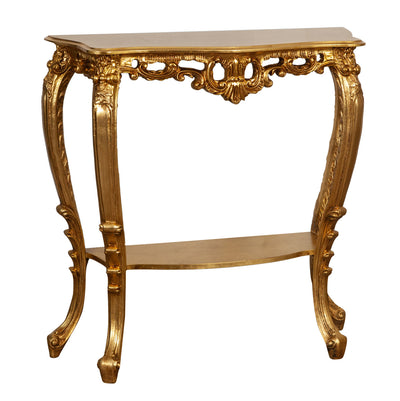 Biscottini CONSOLLE IN LEGNO FINITURA FOGLIA ORO ANTICATO MADE IN ITALY dimensioni