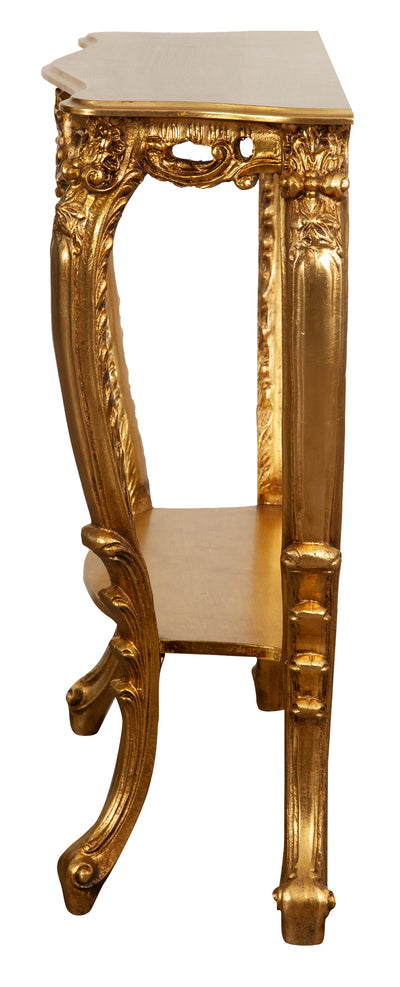 Biscottini CONSOLLE IN LEGNO FINITURA FOGLIA ORO ANTICATO MADE IN ITALY dimensioni