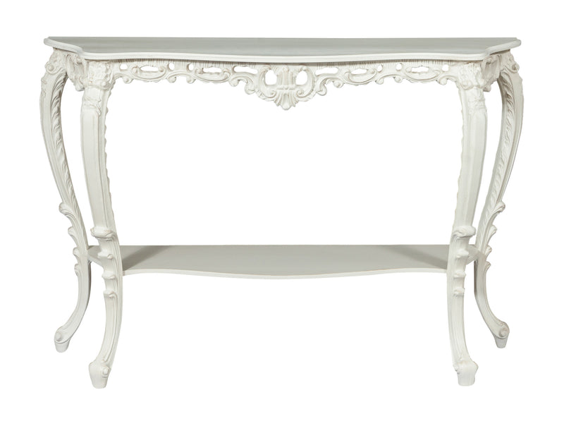 Biscottini CONSOLLE IN LEGNO FINITURA BIANCA ANTICATA MADE IN ITALY dimensioni lunghezza