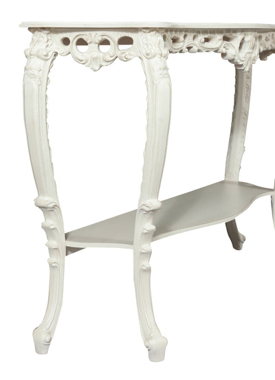 Biscottini CONSOLLE IN LEGNO FINITURA BIANCA ANTICATA MADE IN ITALY dimensioni lunghezza