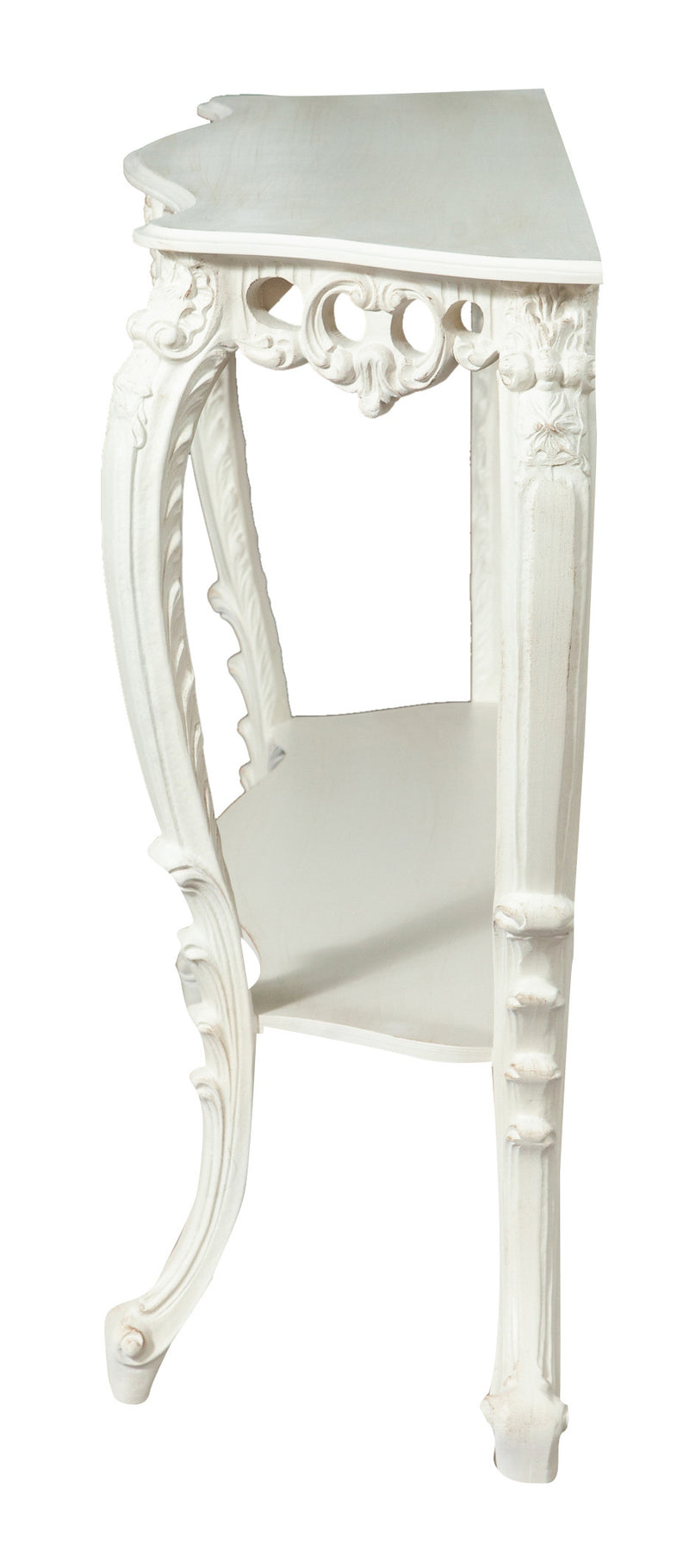 Biscottini CONSOLLE IN LEGNO FINITURA BIANCA ANTICATA MADE IN ITALY dimensioni lunghezza