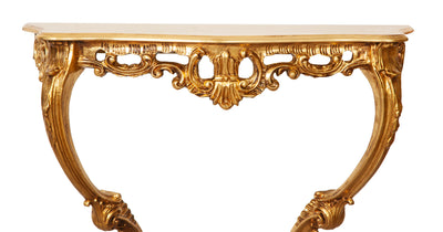 Biscottini CONSOLLE IN LEGNO FINITURA FOGLIA ORO ANTICATO MADE IN ITALY dimensioni