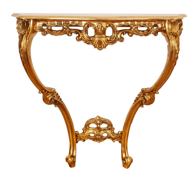 Biscottini CONSOLLE IN LEGNO FINITURA FOGLIA ORO ANTICATO MADE IN ITALY dimensioni