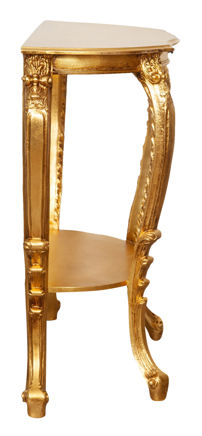 Biscottini CONSOLLE IN LEGNO FINITURA FOGLIA FOGLIA ORO ANTICATO MADE IN ITALY dimensioni