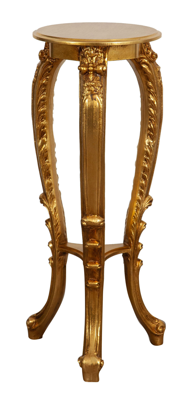 Biscottini PANCHETTO PORTAVASO IN FINITURA FOGLIA ORO ANTICATO MADE IN ITALY Tavolino