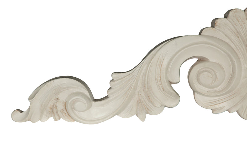 Biscottini SOPRAPORTA IN LEGNO FINITURA BIANCA ANTICATA MADE IN ITALY Fregio realizzato