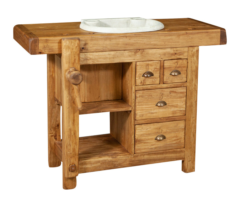 Biscottini MOBILE DA BAGNO IN LEGNO MASSELLO E MARMO MADE IN ITALY Questo elegante, solido