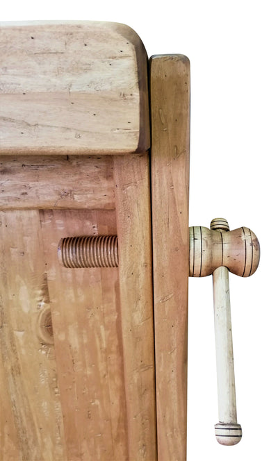 Biscottini Banco da lavoro Country in legno massello di tiglio finitura naturale Made in Italy