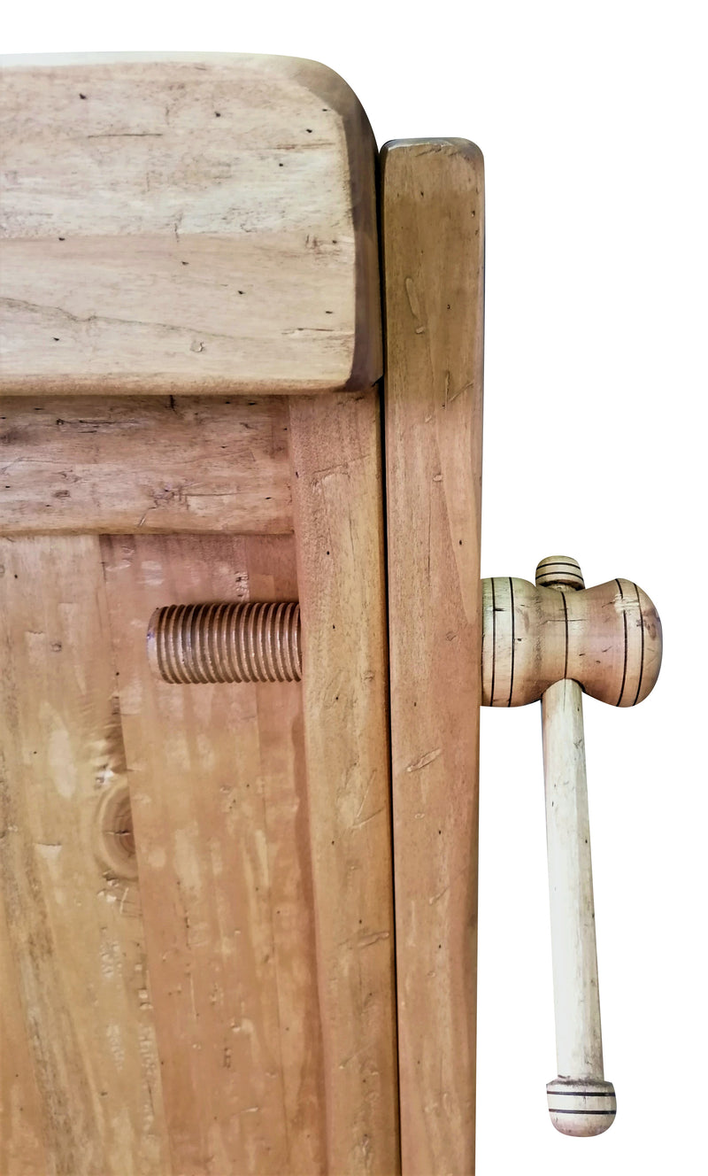 Biscottini Banco da lavoro Country in legno massello di tiglio finitura naturale Made in Italy