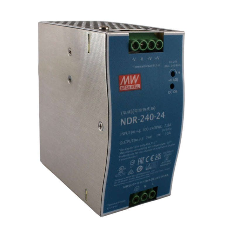 Alimentatore 230VAC 24VCC 240W 10ADC seie NDR Aleyay