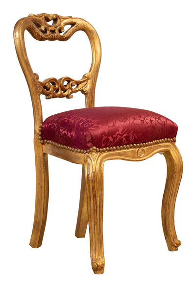 Biscottini Sedia poltroncina stile francese Luigi XVI in legno massello di faggio XVI,