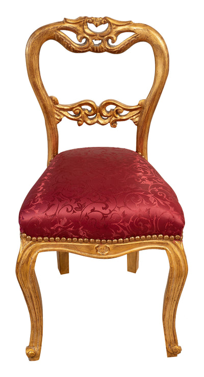 Biscottini Sedia poltroncina stile francese Luigi XVI in legno massello di faggio XVI,