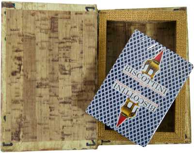 Biscottini Contenitore per carte da gioco 7 PICCHE 10x3x14 resistente pratico L10xPR3xH14