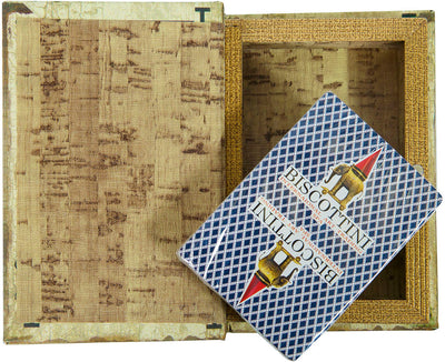 Biscottini Contenitore per carte da gioco FANTE FIORI 10x3x14 resistente pratico