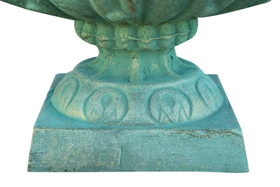 Biscottini Vaso in fusione di ghisa finitura verde anticata