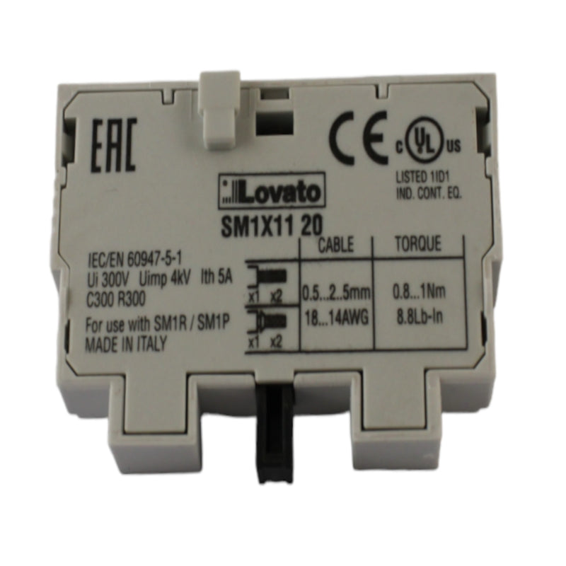 Contatto ausiliario 2NO frontali per salvamotore Lovato Electric