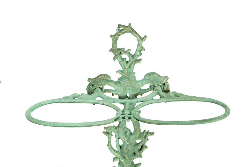 Biscottini Portaombrelli in ghisa finitura verde anticata Molto pratico stabile Offerta