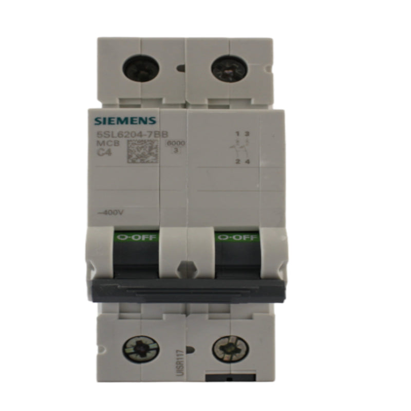 Interruttore magnetotermico 2P CURVA C 4A Siemens