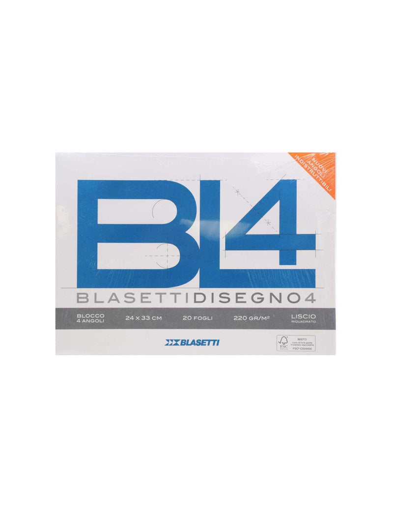 Blocco BL4 24x33 220gr 20fg liscio riquadrato