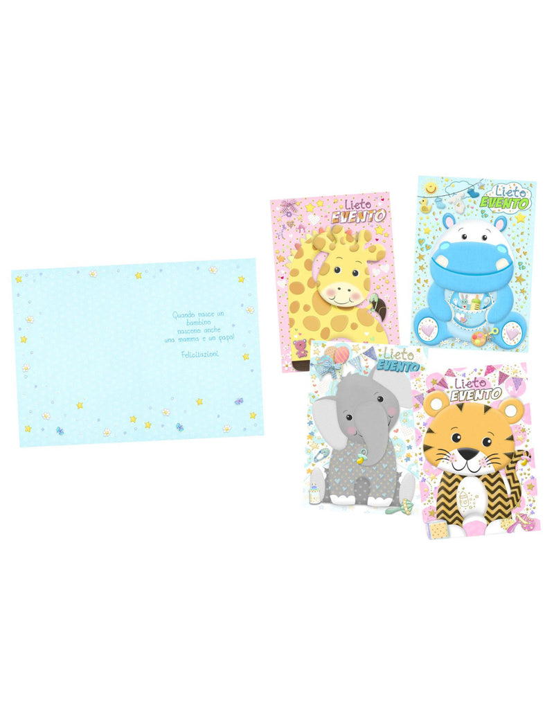 Biglietto lieto evento animaletti cf12