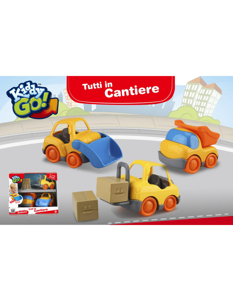 KiddyGO Veicoli Cantiere set 3 mezzi