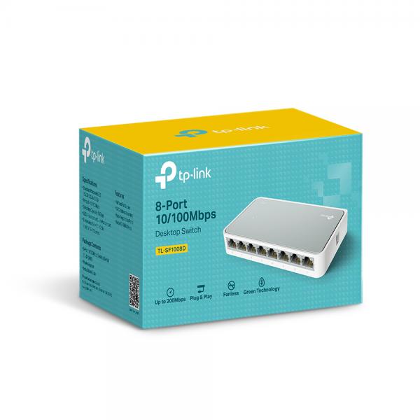 Switch di rete TpLink SF1008 - 8 porte 10/100 - Permette di collegare i pc in rete