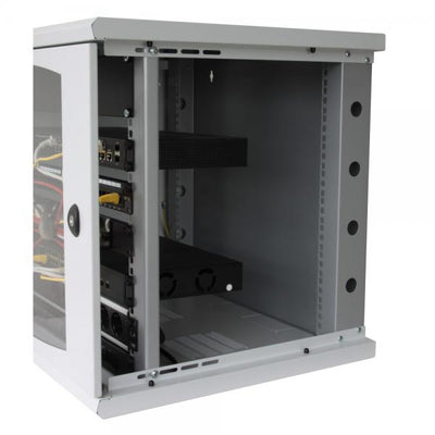 Armadio Rack 19'' a muro 16 unità sezione unica prof. 500mm Nero