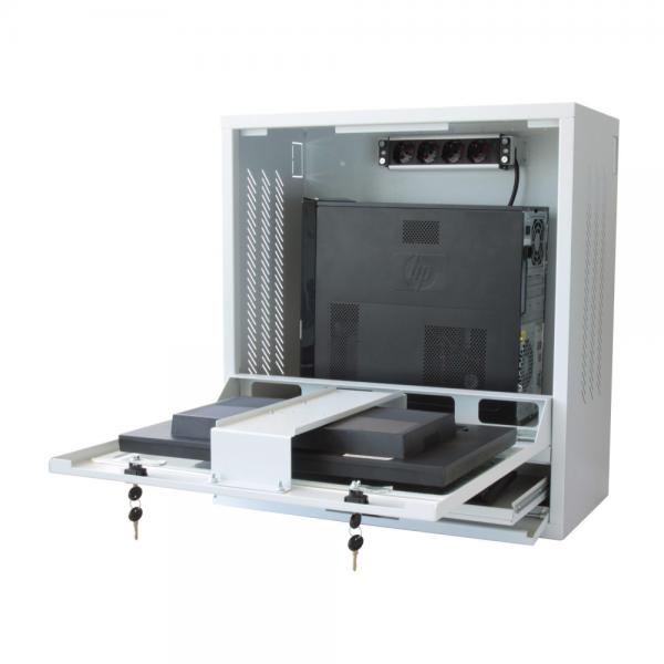 Armadio di sicurezza per PC, monitor LCD e tastiera Bianco