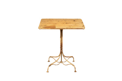 Biscottini TAVOLO IN FERRO BATTUTO FINITURA BIANCA ANTICATA quadrato dimensioni lunghezza