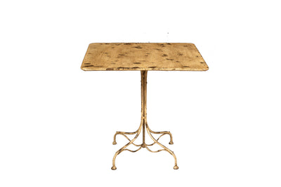 Biscottini TAVOLO IN FERRO BATTUTO FINITURA BIANCA ANTICATA quadrato dimensioni lunghezza