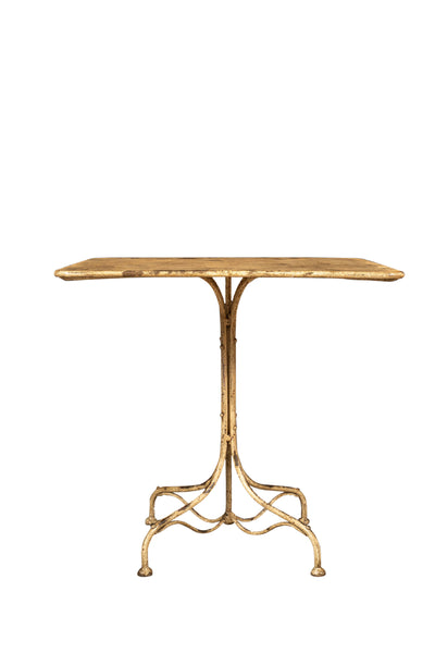 Biscottini TAVOLO IN FERRO BATTUTO FINITURA BIANCA ANTICATA quadrato dimensioni lunghezza